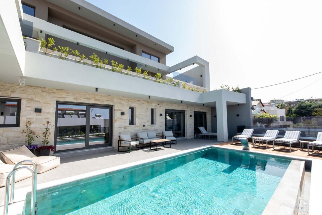 Seafront Villas I "Free" Heated Pools & 100M To Sea Chania  Ngoại thất bức ảnh